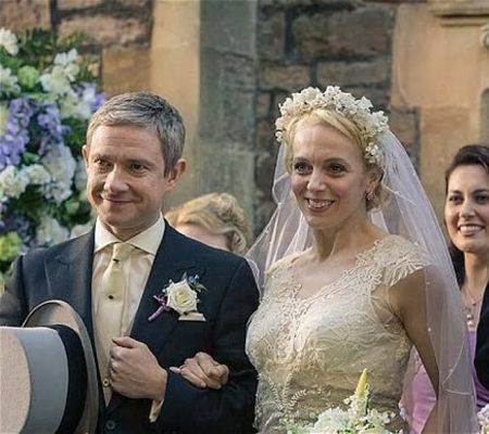 Amanda Abbington played Martin Freeman's on-screen wife in Sherlock.